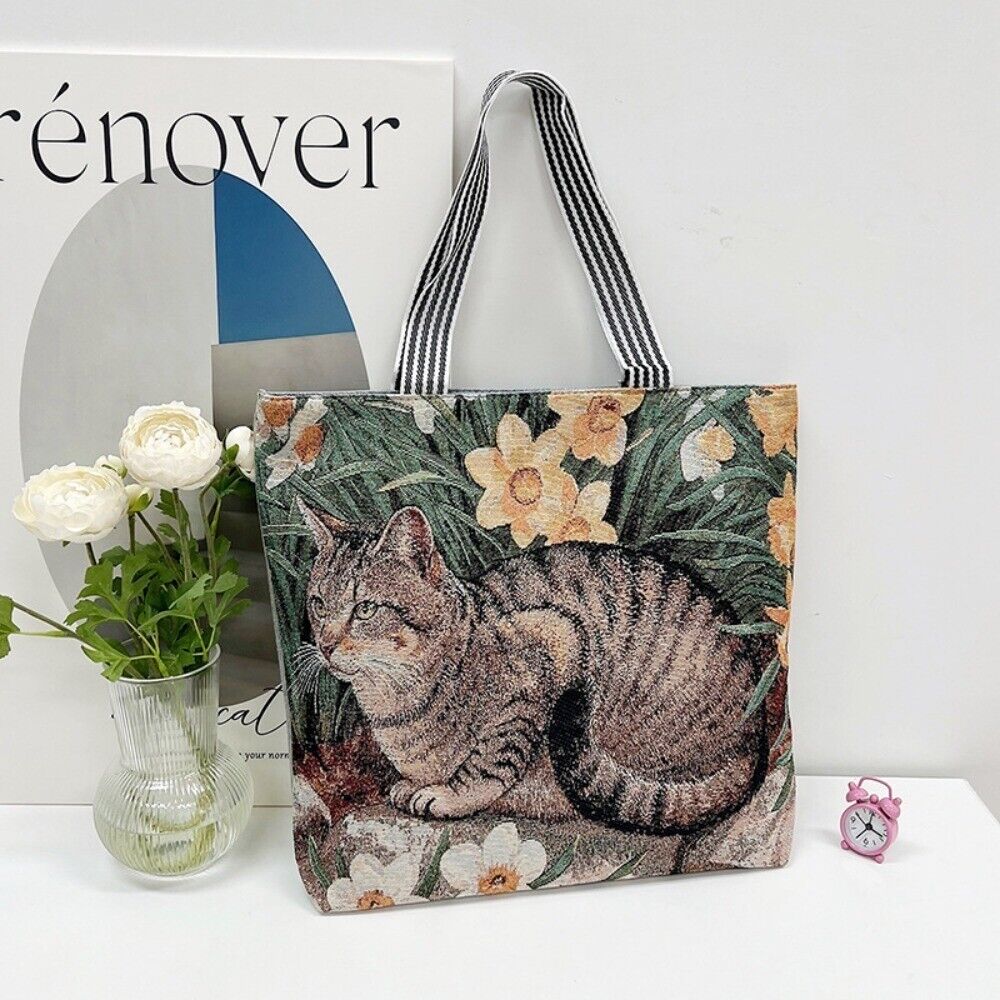 Canvas Retro Handbags Animal Printing Shoulder Bags