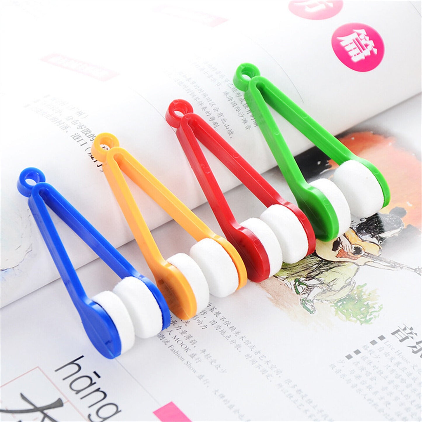 Wipe Soft Mini Cleaning Brush Spectacles Eyeglass Cleaner Eye Glasses Lens 5pcs