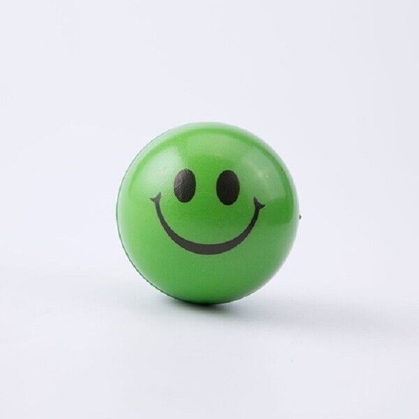 4 Happy Face Smile Bouncy Relaxable Squeeze Ball Stress Pain Relief Anxiety Toys