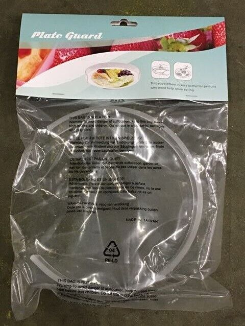 Clear Plate Guard Surround Acrylic Disability Independent Eating Aid