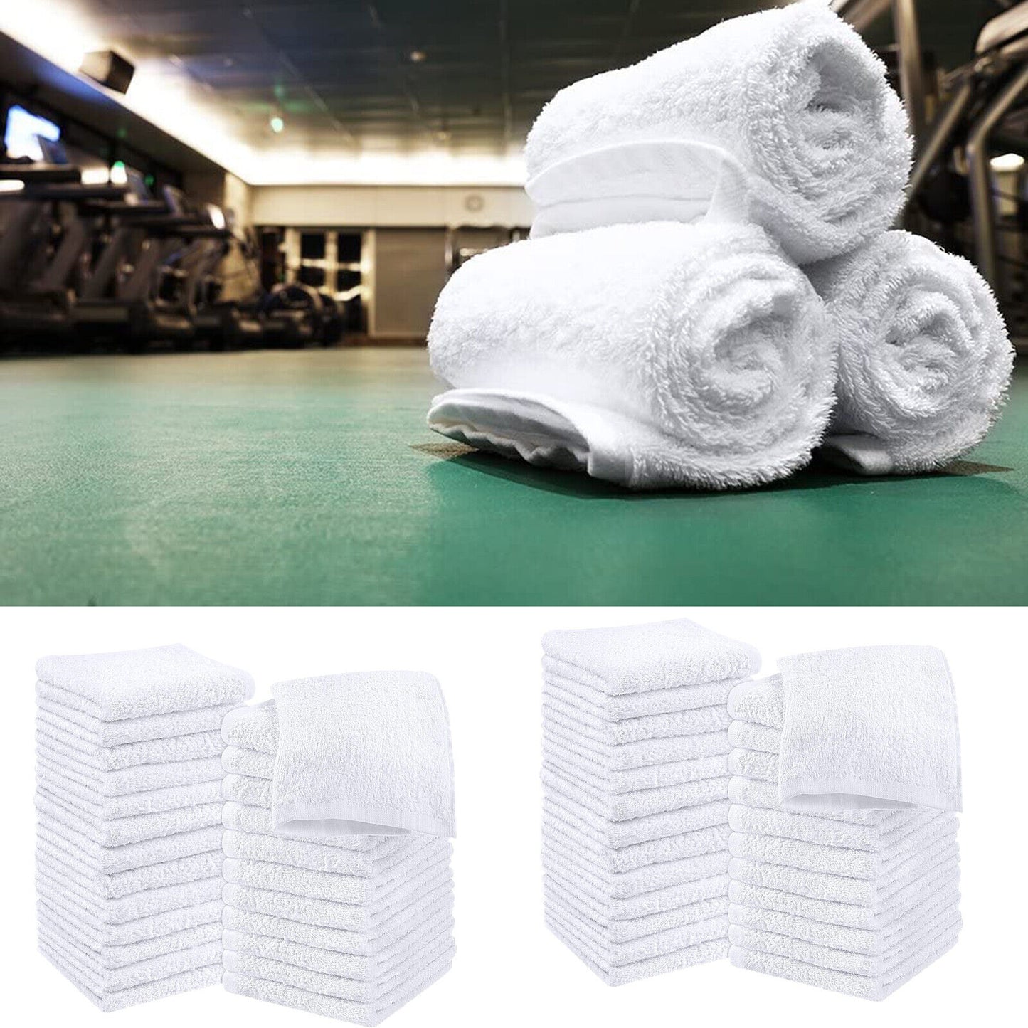 Plain Towels Coths Budget Face Washer Wipe Cotton Washclothes 20 PCS 30x30cm