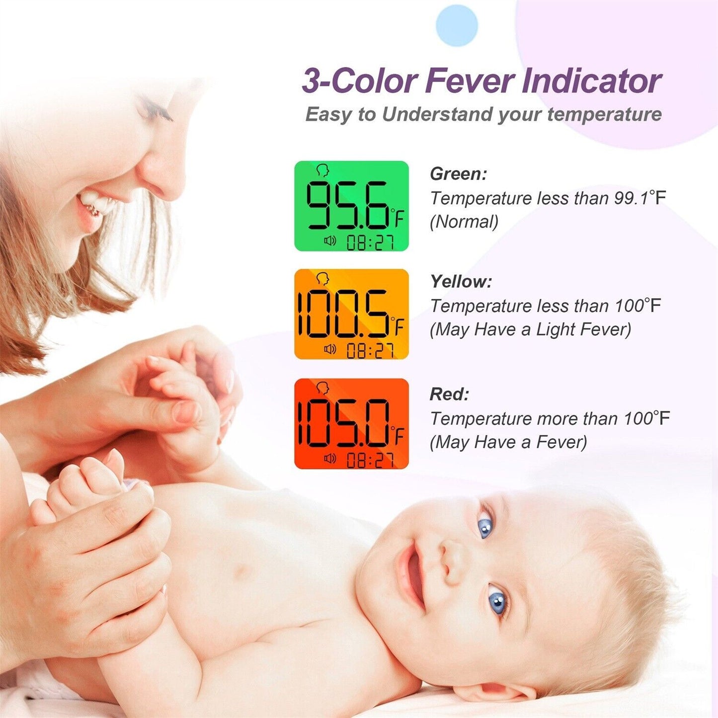 Digital LCD Infared Thermometer Gun Non Contact Forehead Ear Body Temperature