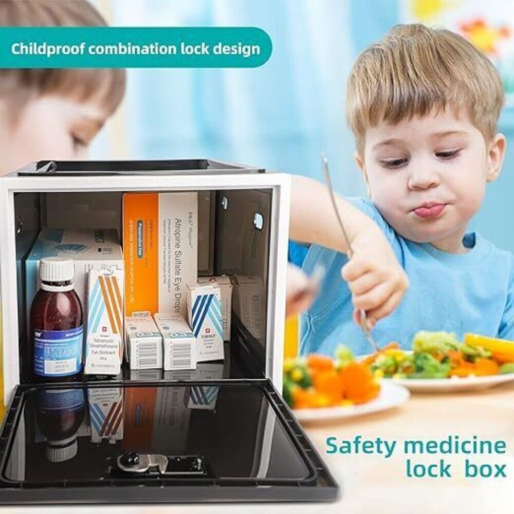 Lock Box Medicine for Safe Medication Locking for Home School Safety Childproof