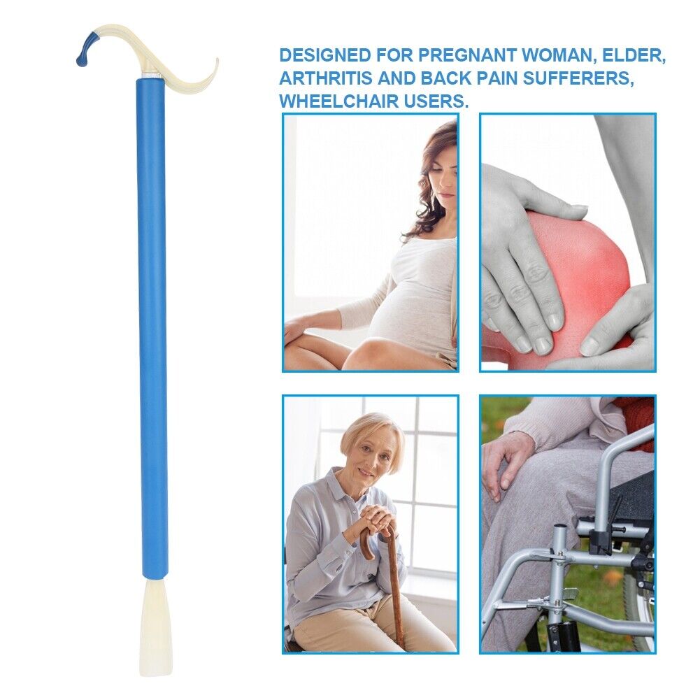 Mobility Disability Dressing Aid Easy Put On Off Long Handle Stick Shoe Horn HB0