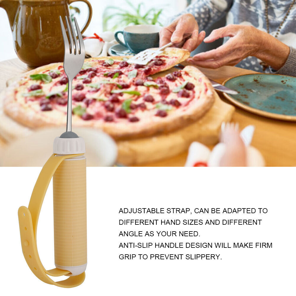 Disabled Patient Arthritis Elder Utensil Removable Flexible Rotating Eating Psg