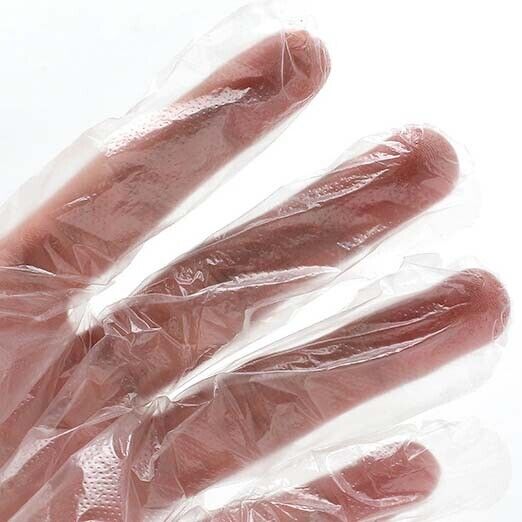 Disposable Plastic Gloves Transparent Food Handling Hygienic Clear