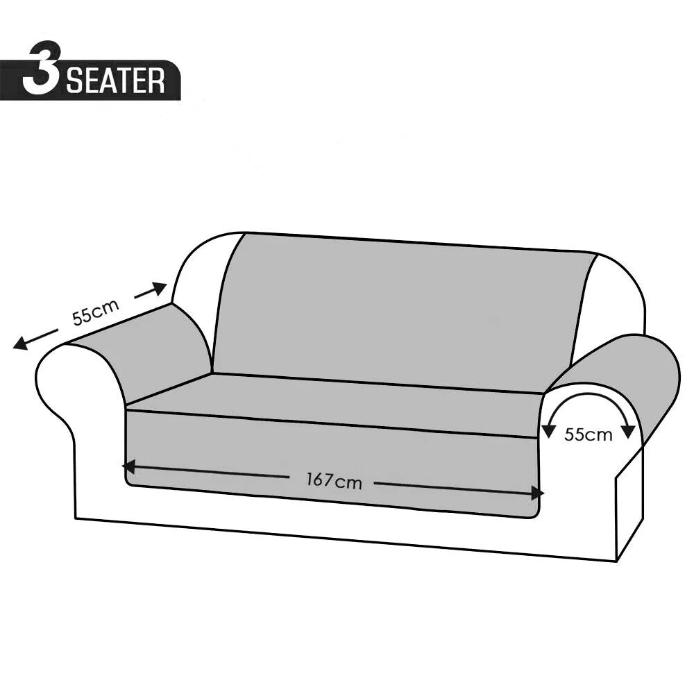 Quilted 3 Seater Couch Cover NDIS and Aged Care