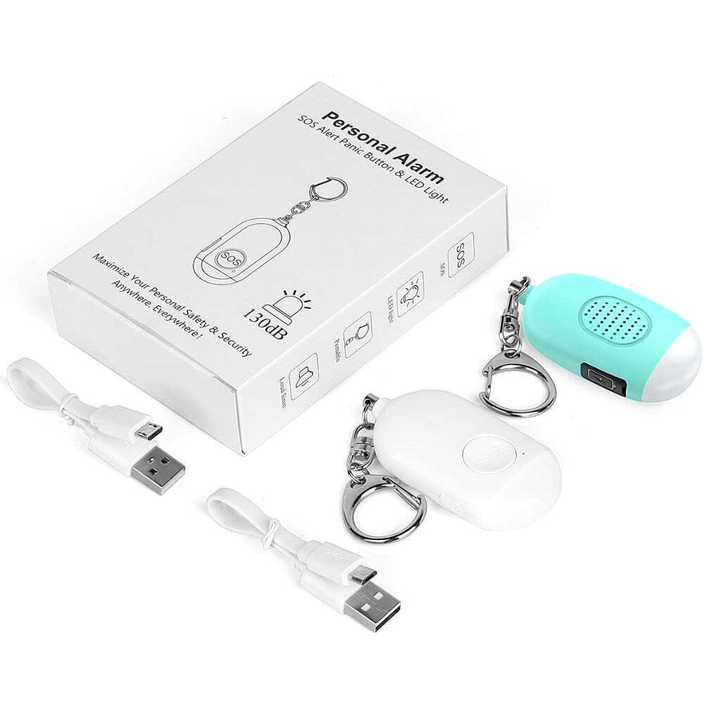 Keychain Personal Alarm - 130dB with Emergency LED Flashlight