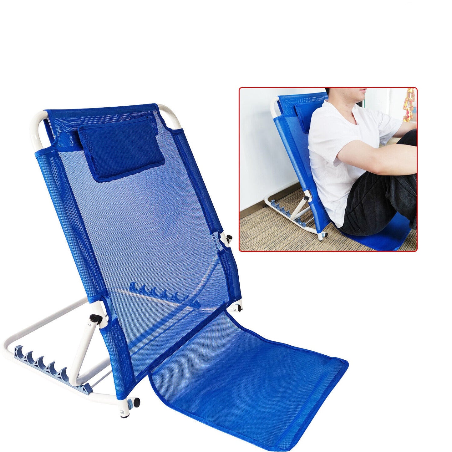 Adjustable 6 Angle Backrest Steel Back Rest Bed Support