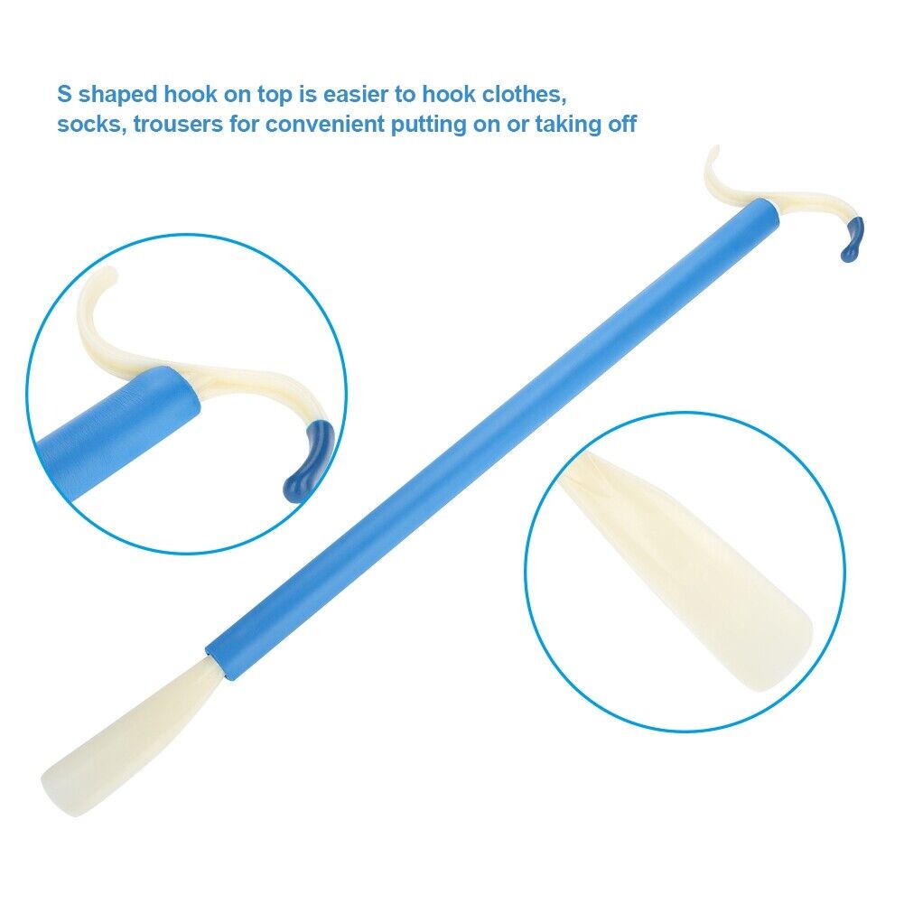 Mobility Disability Dressing Aid Easy Put On Off Long Handle Stick Shoe Horn HB0