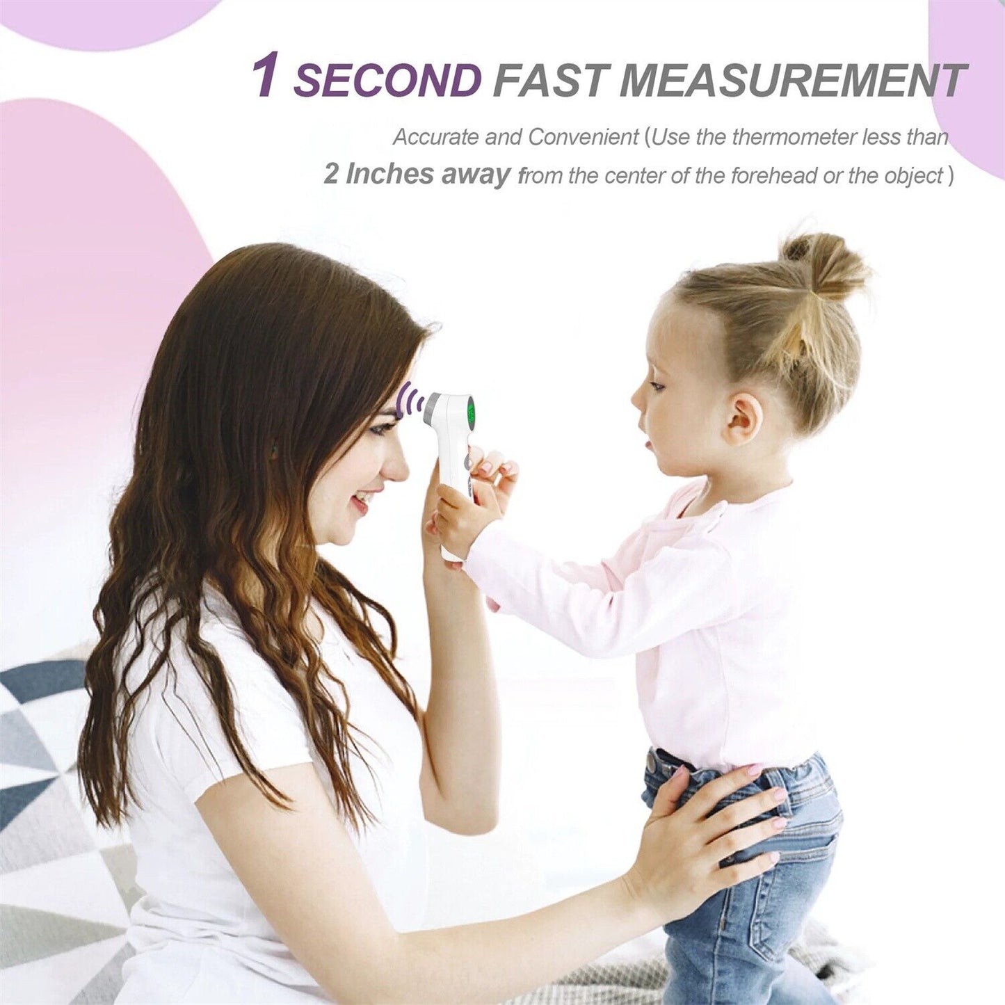 Digital LCD Infared Thermometer Gun Non Contact Forehead Ear Body Temperature