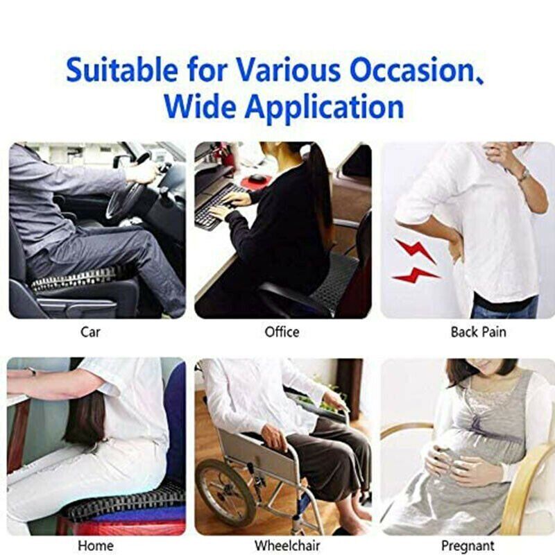 Gel Chair Seat Cushion For Lower Back Pain Pressure Relief Wheelchair Car