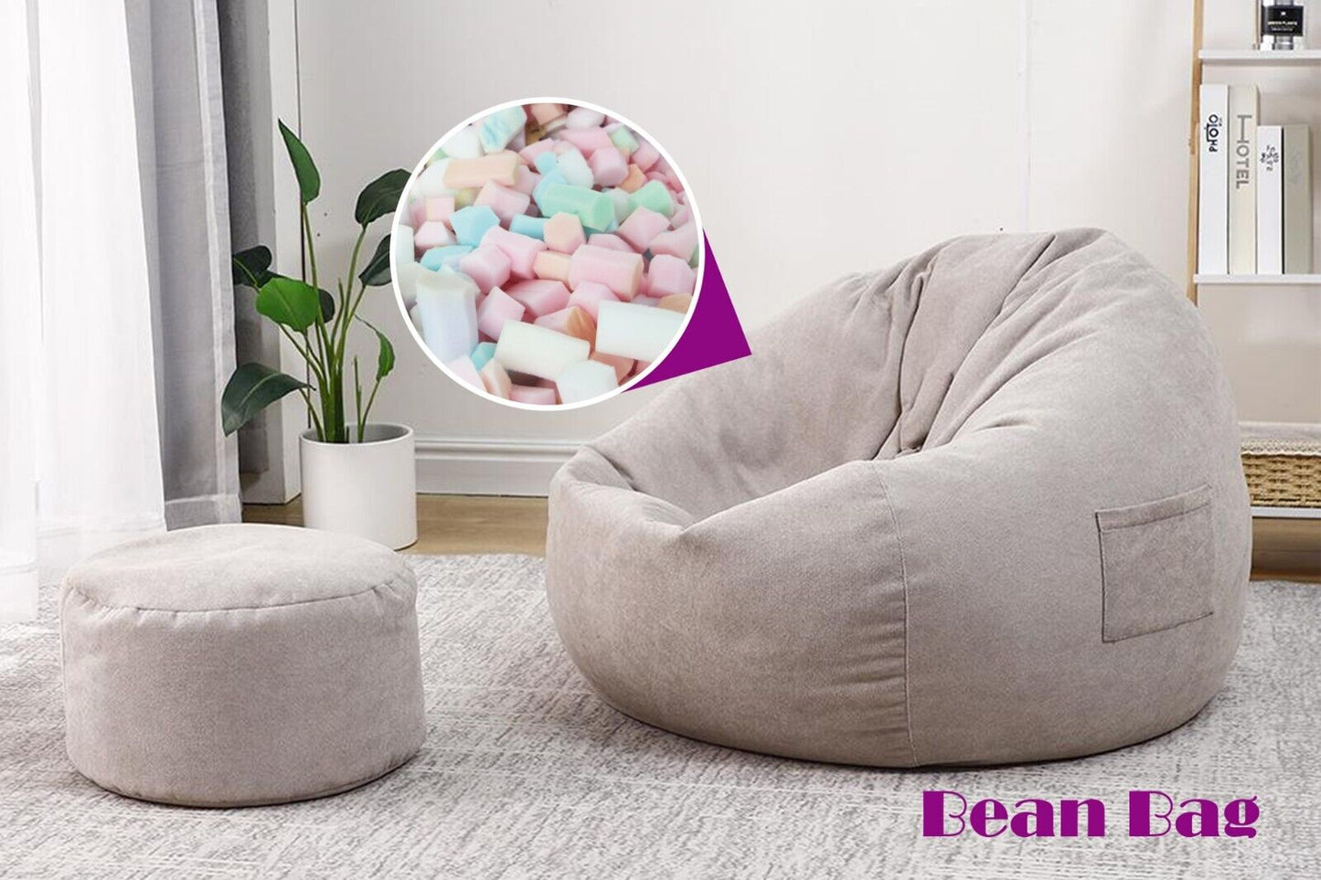 Stress Relief 9 kg Bean Bag Filling Shredded Density Foam Filling