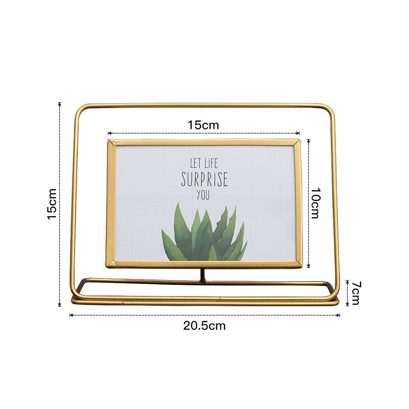 Photo Display Frame Stand Nordic Elegance Metal & Glass