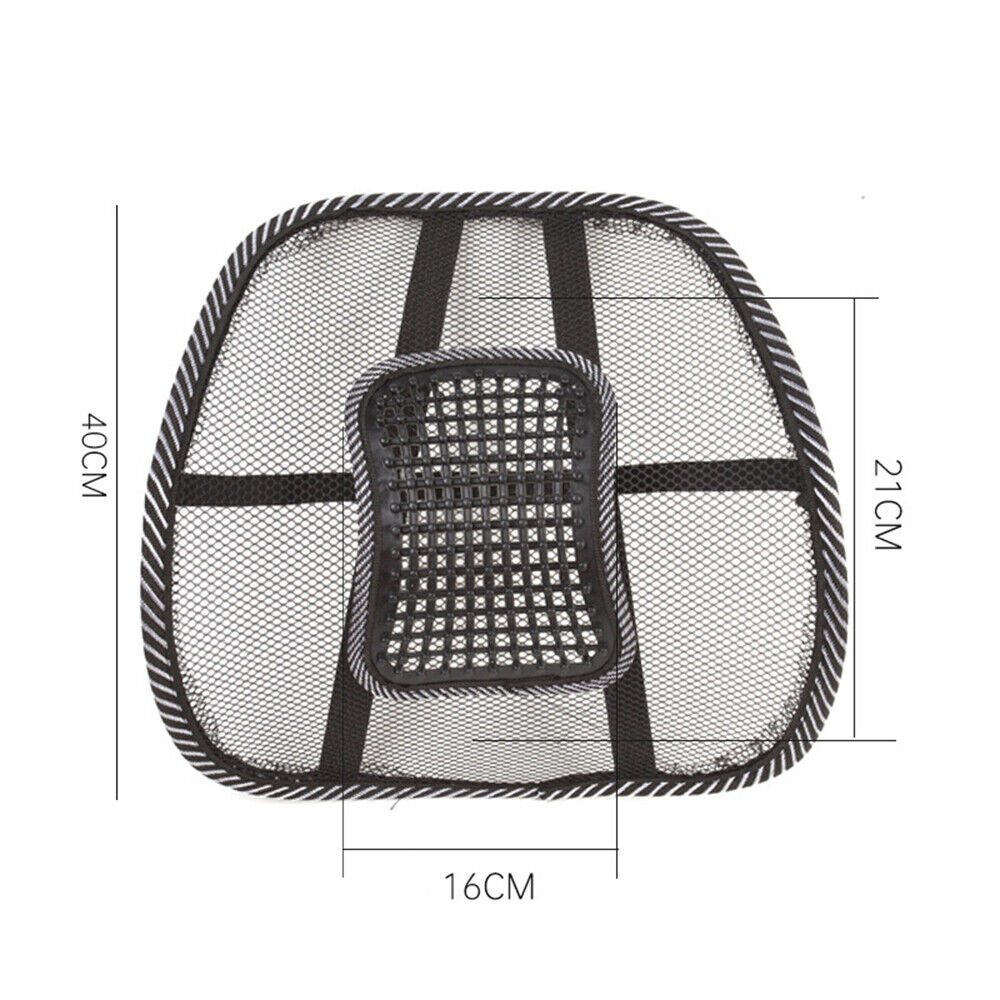 Mesh Back Rest Lumbar Support Office Chair Van Car Seat Home Pillow Cushion 2PCS