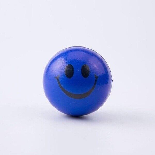 4 Happy Face Smile Bouncy Relaxable Squeeze Ball Stress Pain Relief Anxiety Toys