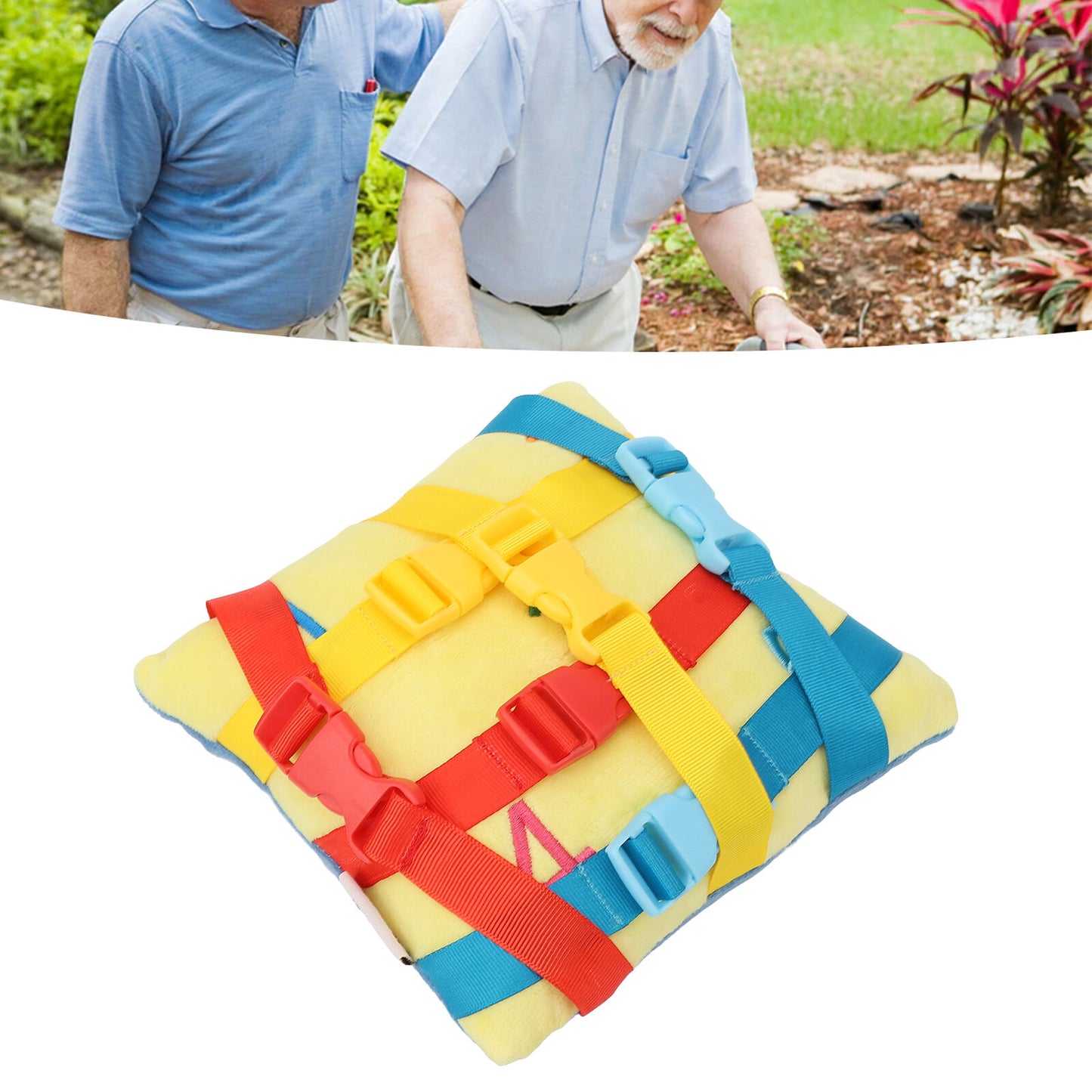 Sensory Buckle Pillow Anxiety Relief Dementia Activities NDIS and Aged Care