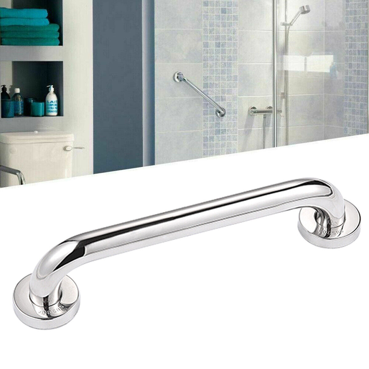 Disability Aid Holder Stainless Steel Handle Bathroom Rail Grab Hand Safety