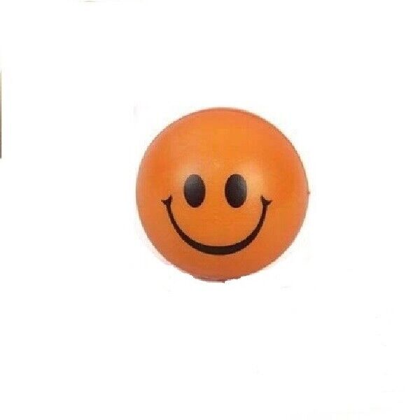 4 Happy Face Smile Bouncy Relaxable Squeeze Ball Stress Pain Relief Anxiety Toys