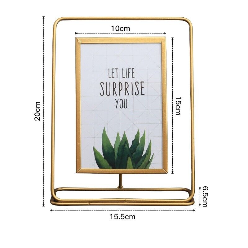 Photo Display Frame Stand Nordic Elegance Metal & Glass