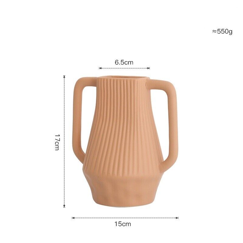 Ceramic Vase Nordic Morandi Irregular Rubber Paint Texture