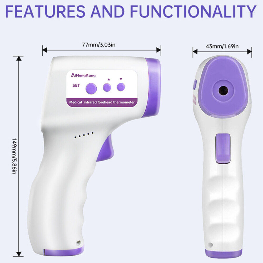 Ear Infared Forehead Gun Non Contact LCD Digital Body Temperature Thermometer