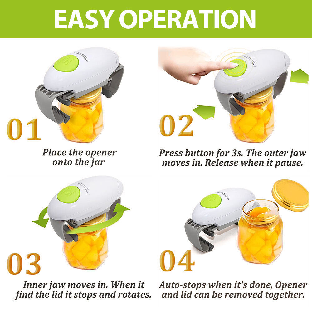 One Touch Automatic Electric Jar Lid Opener