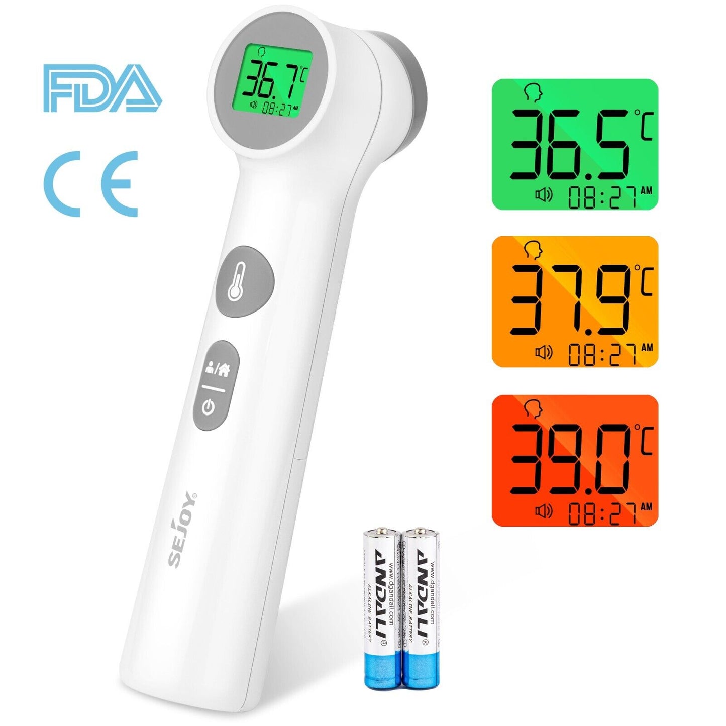 Digital LCD Infared Thermometer Gun Non Contact Forehead Ear Body Temperature