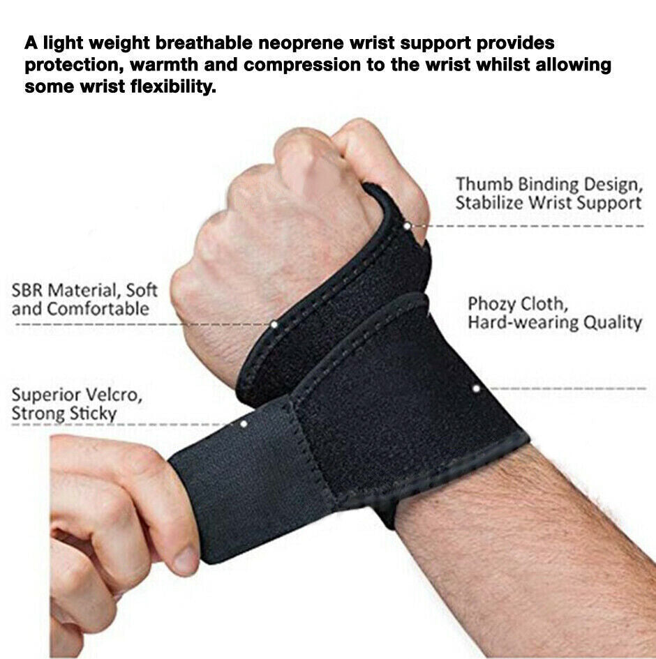 Wrist Support Splint Brace Protection Strap Carpel Tunnel CTS RSI Pain Relief