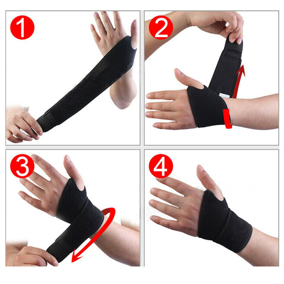 Wrist Support Splint Brace Protection Strap Carpel Tunnel CTS RSI Pain Relief