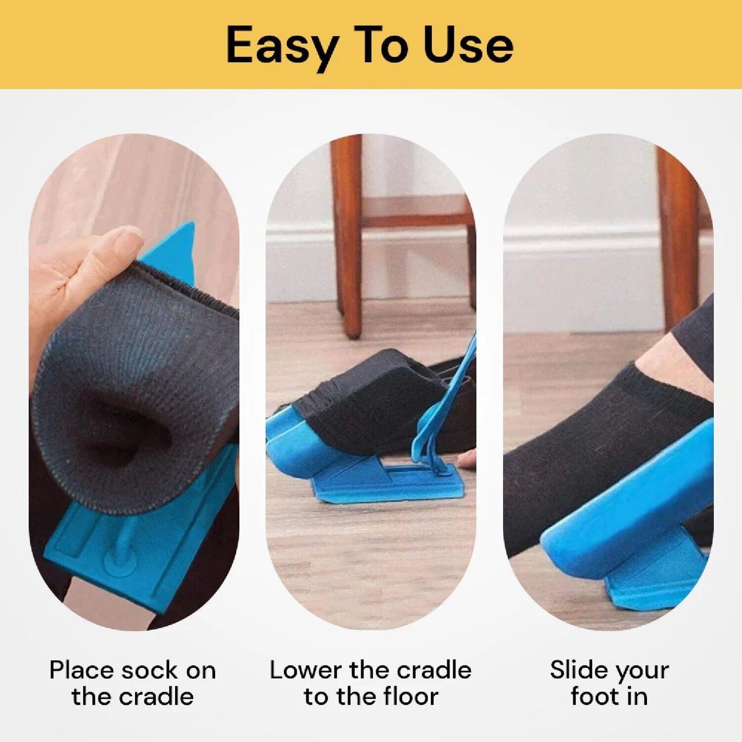 Sock Slider Easy On & Easy Off Fastest Put Socks On Aid Puller Disability Helper