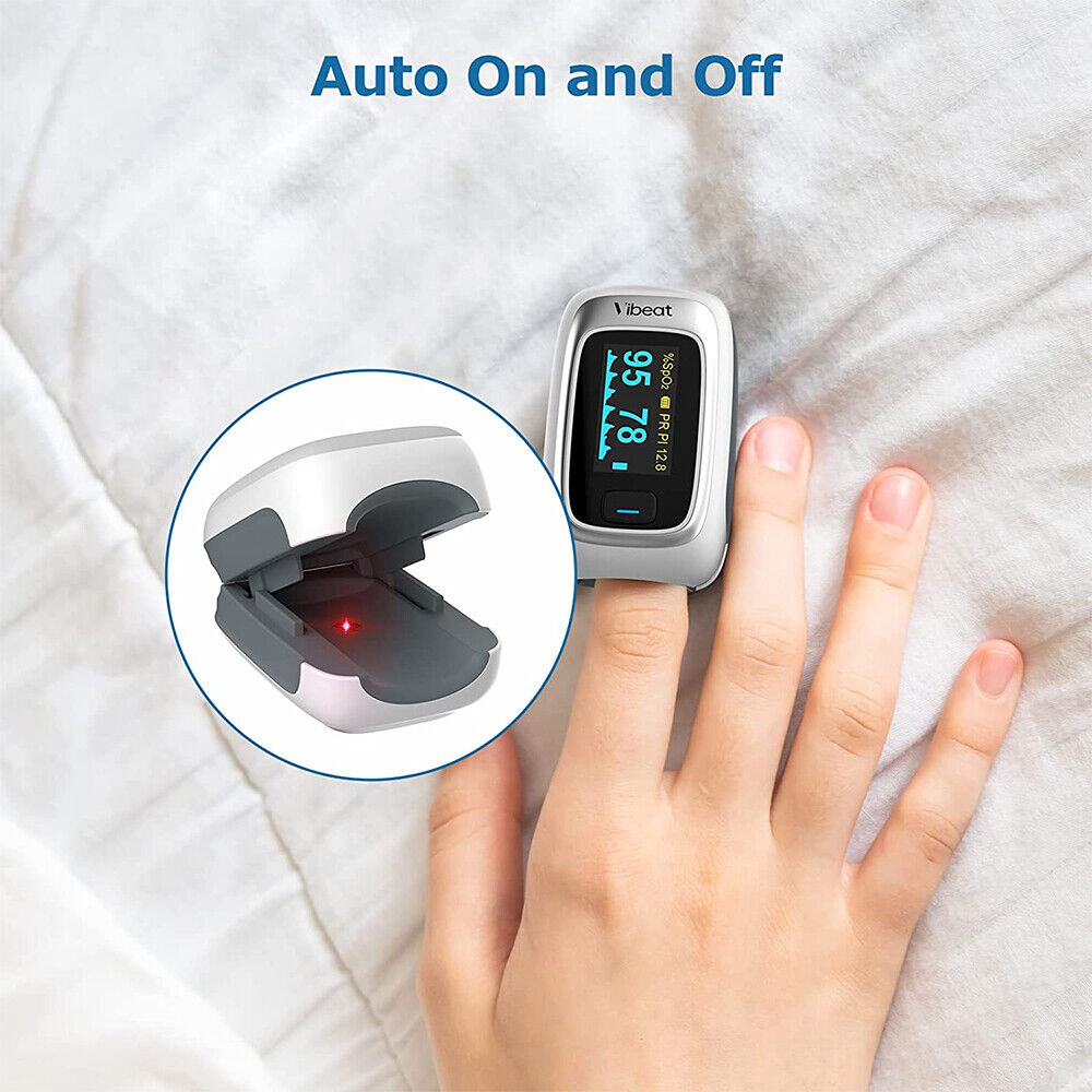 Bluetooth Finger Pulse Oximeter OLED Oxygen Saturation Monitor with Alarm and App