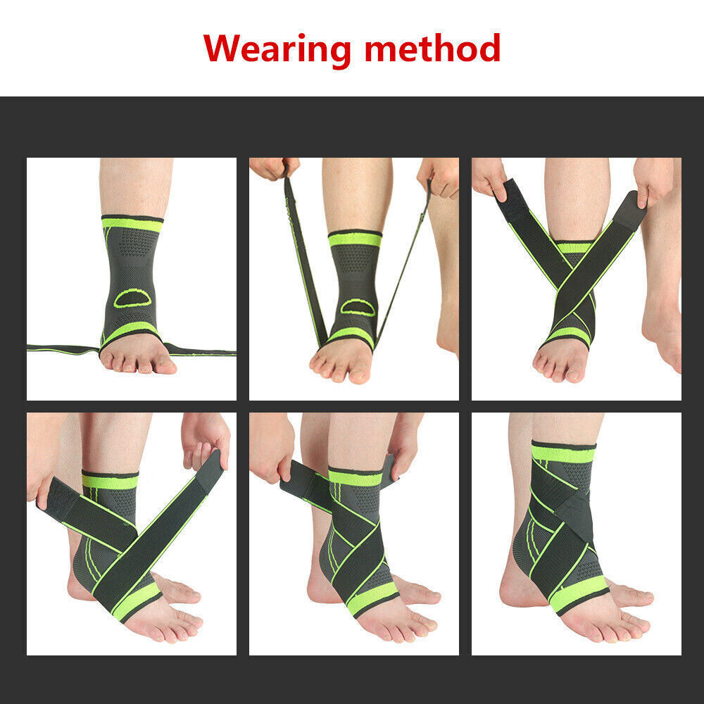 Ankle Brace Support Compression Sleeve Plantar Stabilizer Pain Relief Foot Wrap