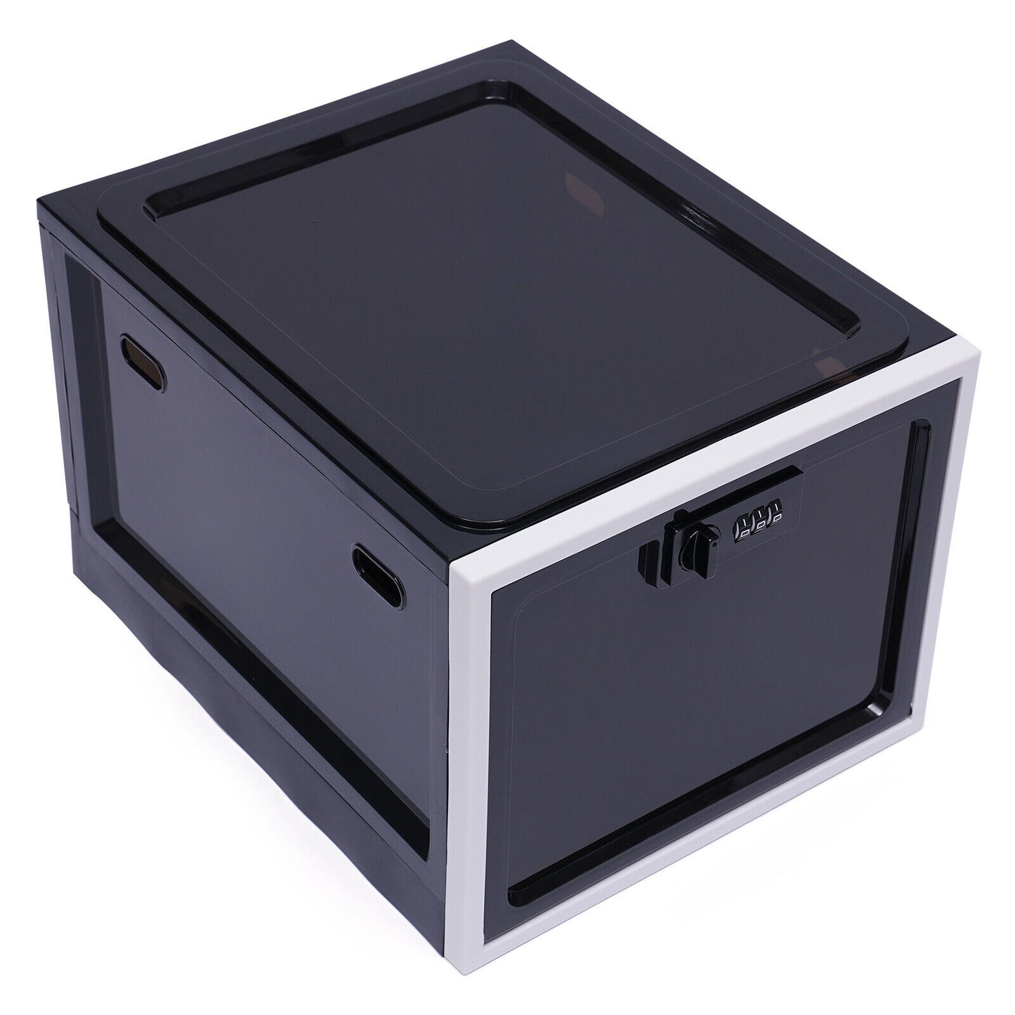 3-digit Lockable Box Medicine Lock Box for Safe Medication Storage Black