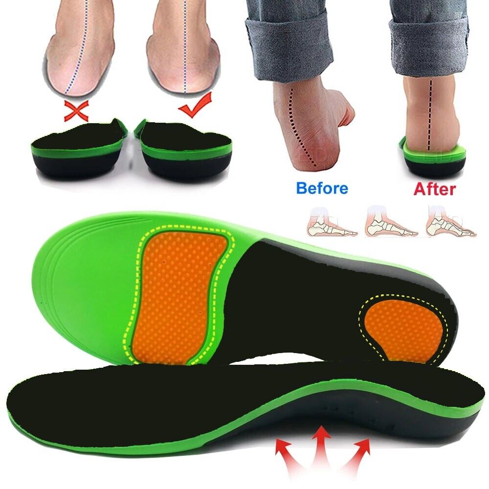 Orthotic Insoles Arch Support Flat Foot High Plantar Feet Fasciitis Pad