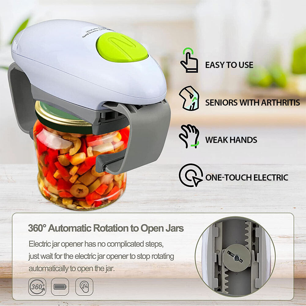 One Touch Automatic Electric Jar Lid Opener