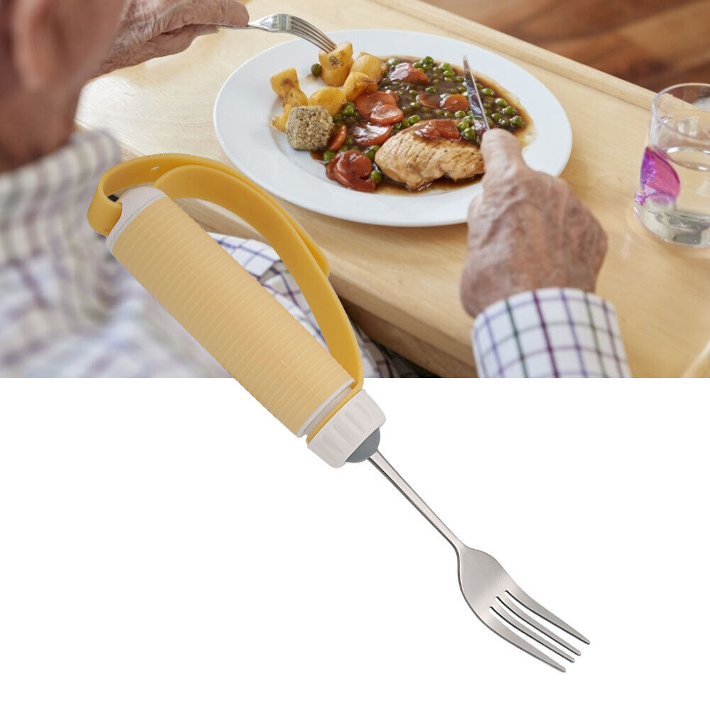 Disabled Patient Arthritis Elder Utensil Removable Flexible Rotating Eating Psg