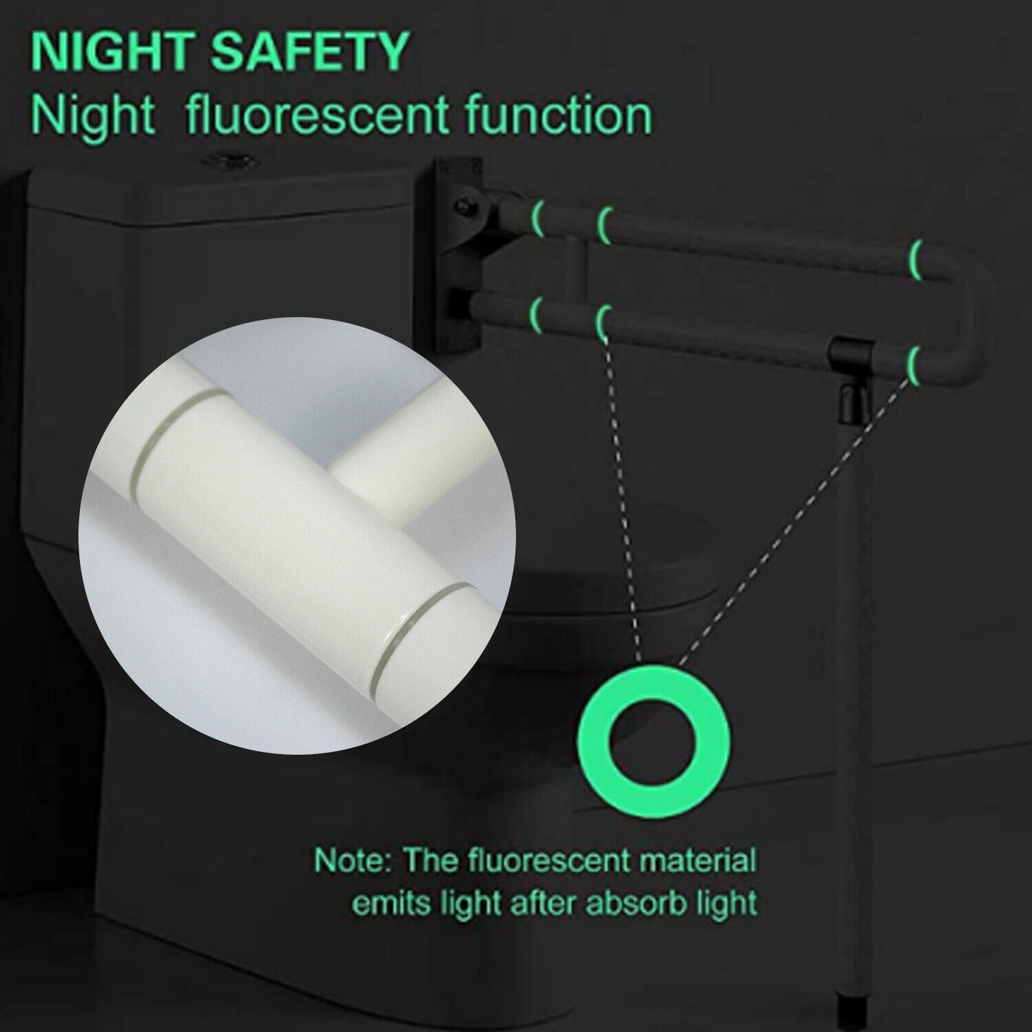 Bathroom/ Toilet Safety Support Bar Handrail