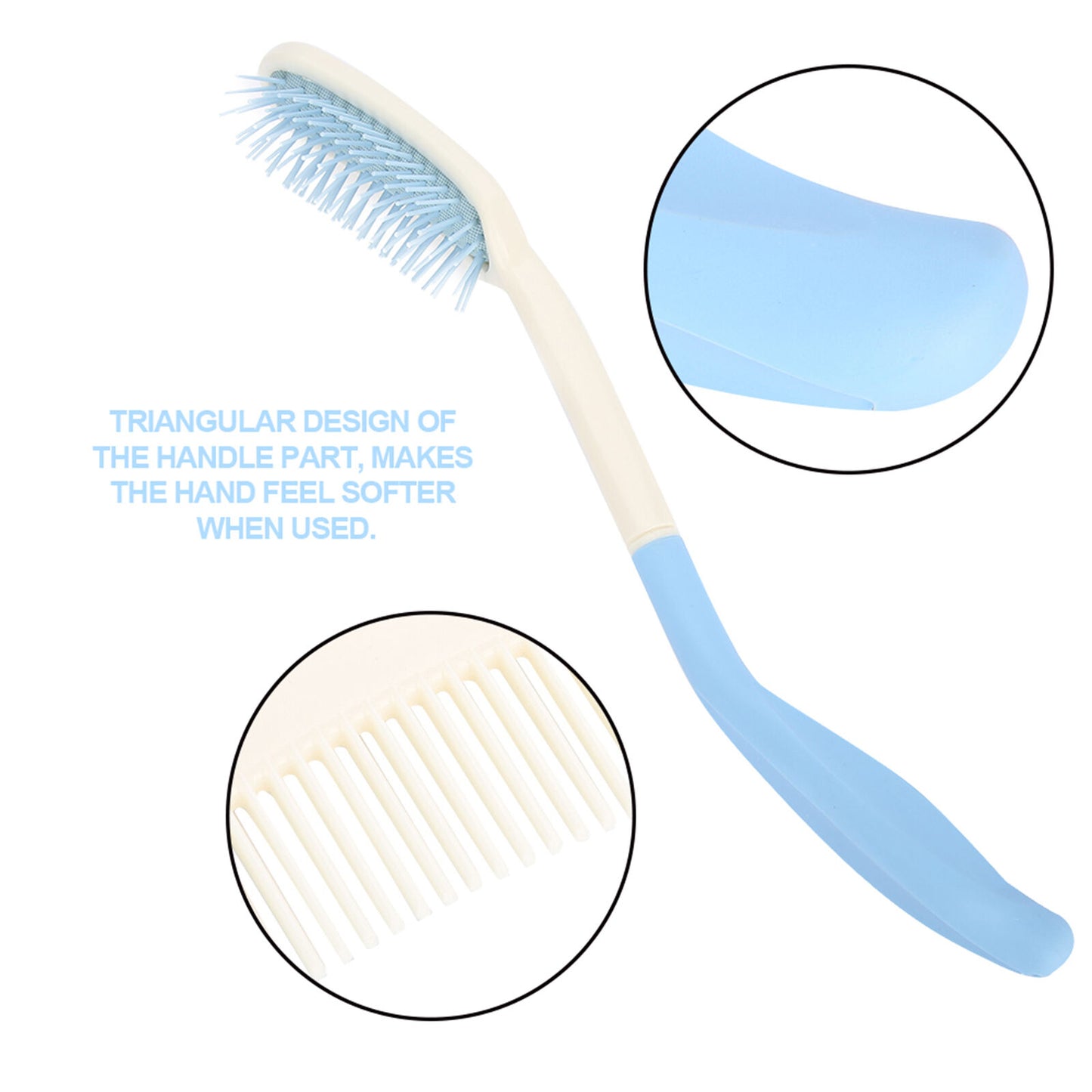 Long Comb Durable Long Handled Hair Brush Anti-slip