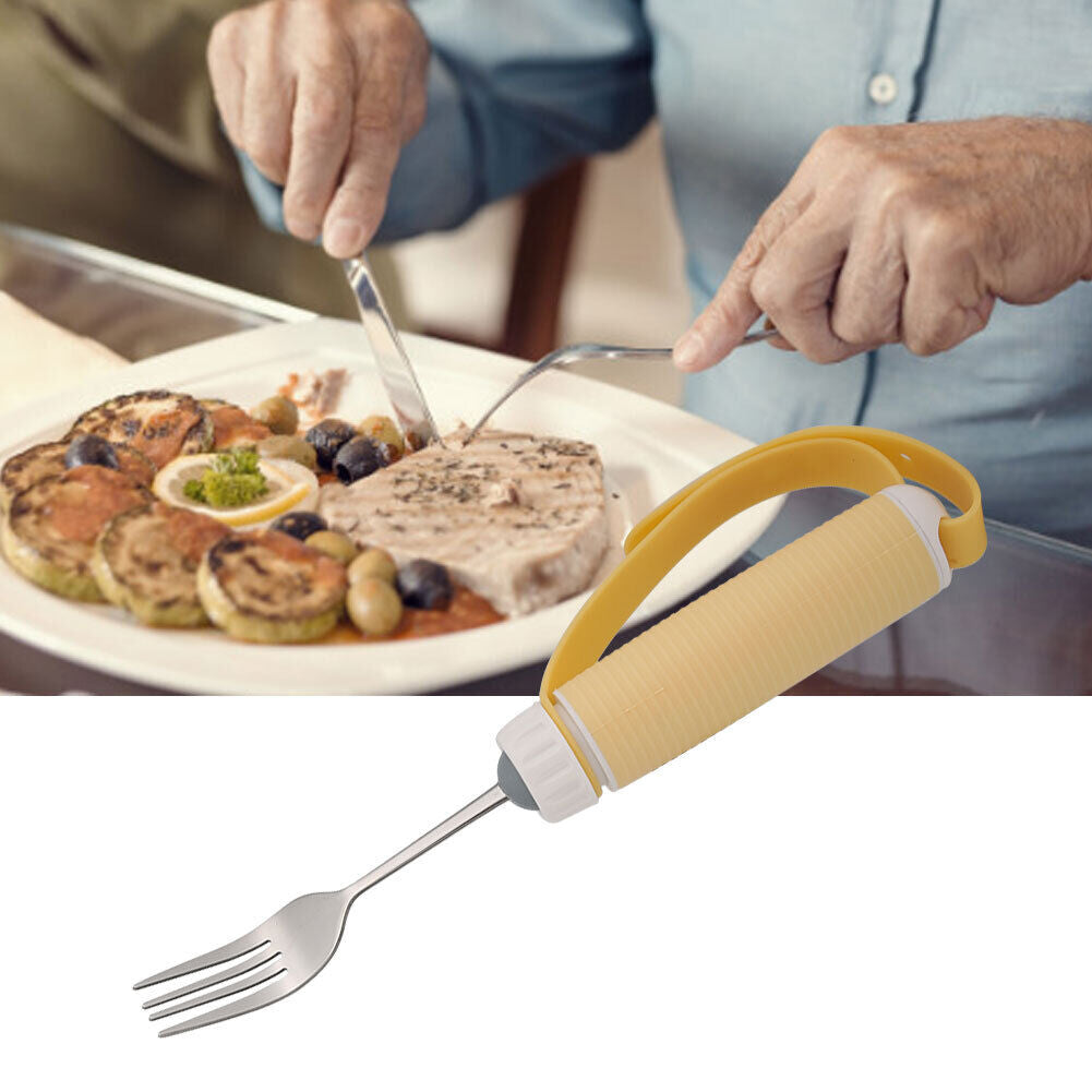 Disabled Patient Arthritis Elder Utensil Removable Flexible Rotating Eating Psg