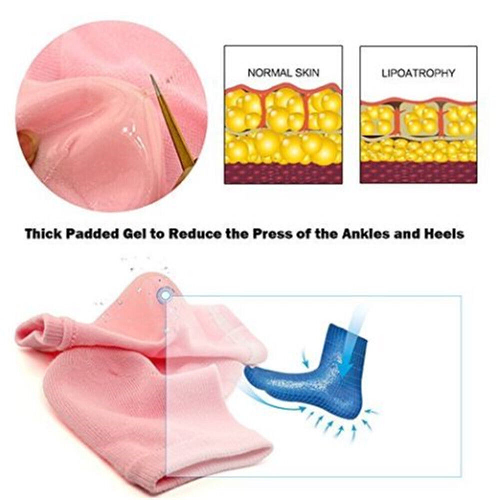 Silicone Gel Heel Socks Cracked Foot Skin Care Protector Sleeve Pain Relief