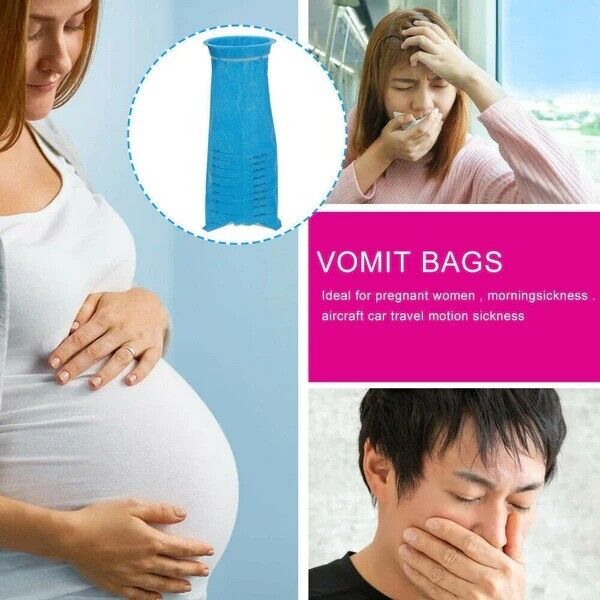 Sick Bags Vomit Bags Emesis Calibrated 1 Litre Infection Control Secure Tie