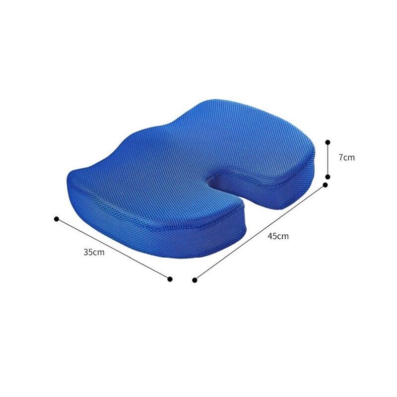 Orthopaedic Memory Foam Seat Cushion Support Back Pain Chair Pillow Car Coccyx