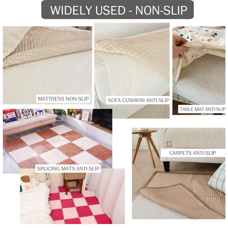 Anti-slip Rug Pad Underlay Grip Mat carpet Hardwood Floor Gripper PVC