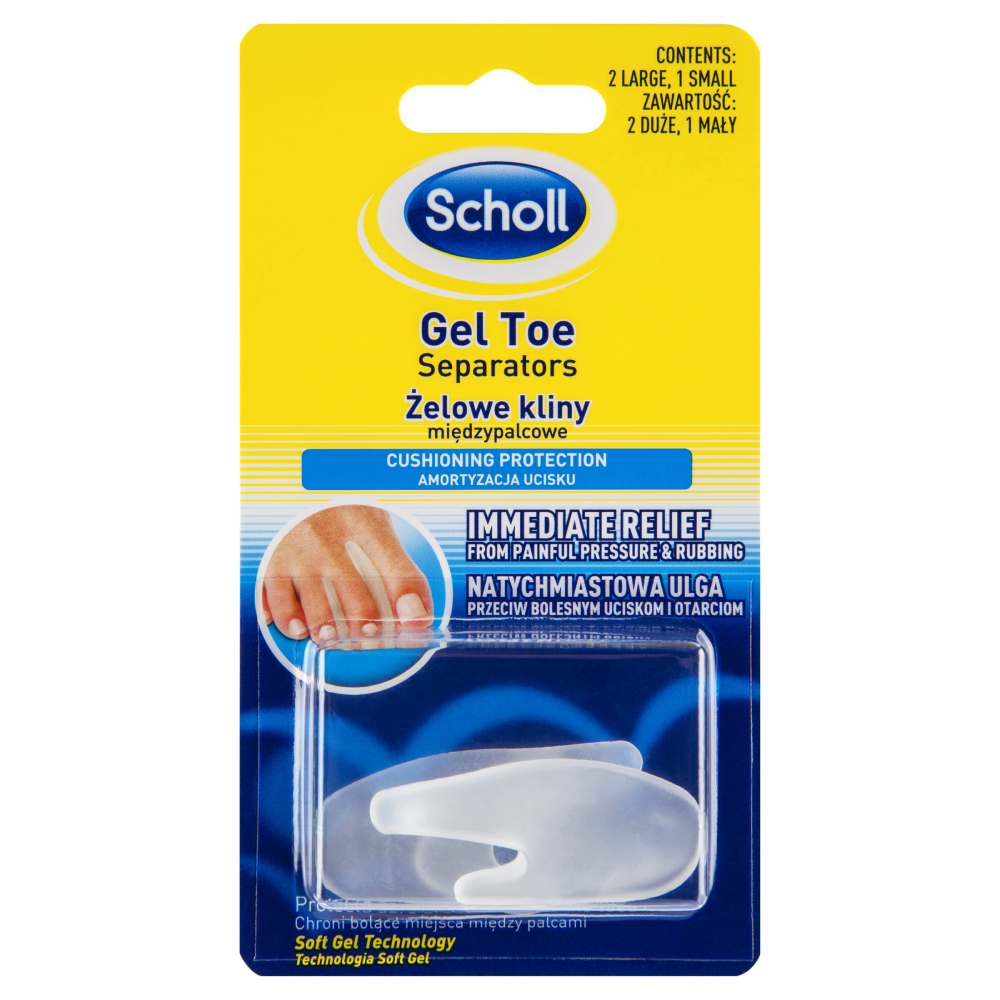 Scholl Gel Toe Separators 3 Pack Cushioning Protection Immediate Relief Pressure