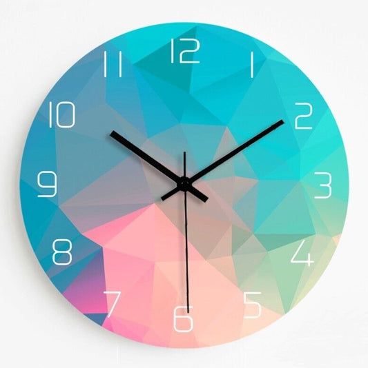 Round Wall Clock Nordic-style 10 inch silent quartz