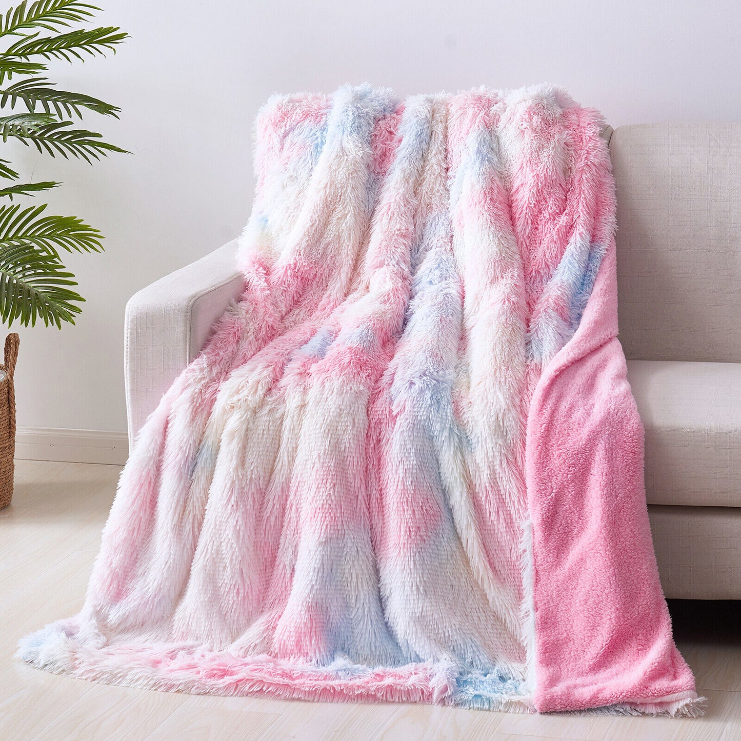 Therapeutic Blanket Soft Warm Solid Faux Fur Sherpa Fleece Throw Rug Sofa Couch Bedding Kid