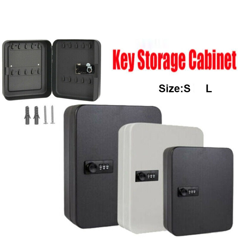 Password Safe Lock Cabinet Storage Box Combination Organizer Wall Mount Outdoor Home