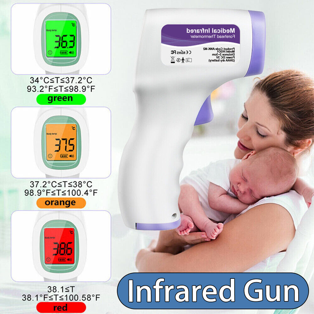 Ear Infared Forehead Gun Non Contact LCD Digital Body Temperature Thermometer