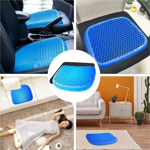 Honeycomb Breathable Gel Seat Cushion Mat for Pressure Relief Back Tailbone Pain